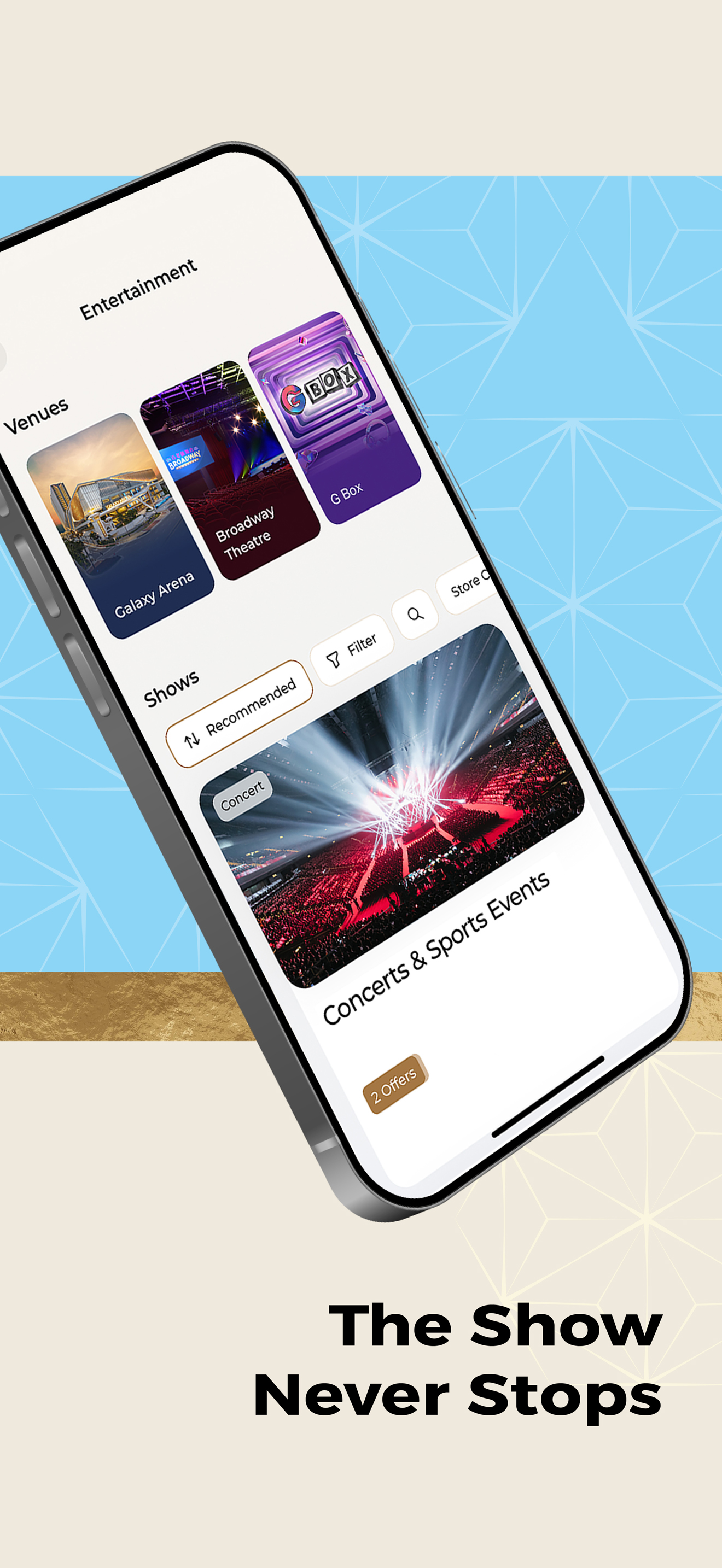 Galaxy Resort App entertainment features