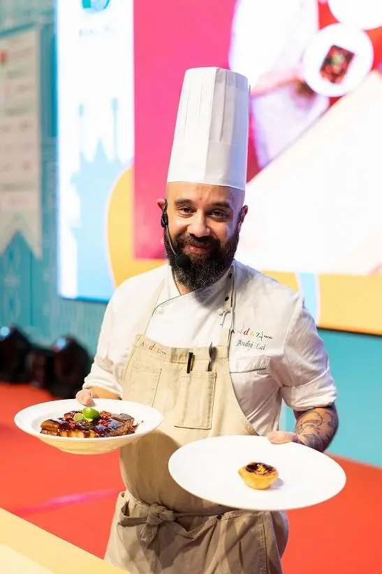 547xAndre Ferreira Lai, Executive Chef of Andaz Kitchen at Andaz Macau, demonstrated the making of Grandma Rosa’s Portuguese Tart and Porco Balichão Pork with Tamarind and Shrimp Paste.jpg